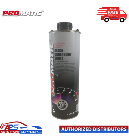 1 X PROMATIC SCHUTZ UNDER SEAL UNDERBODY RUST PROTECTION PROTECTOR BLACK 1LTR